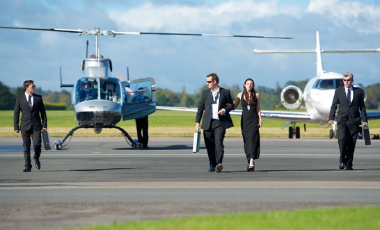 The Marlborough Assignment, Photo of people on a air field